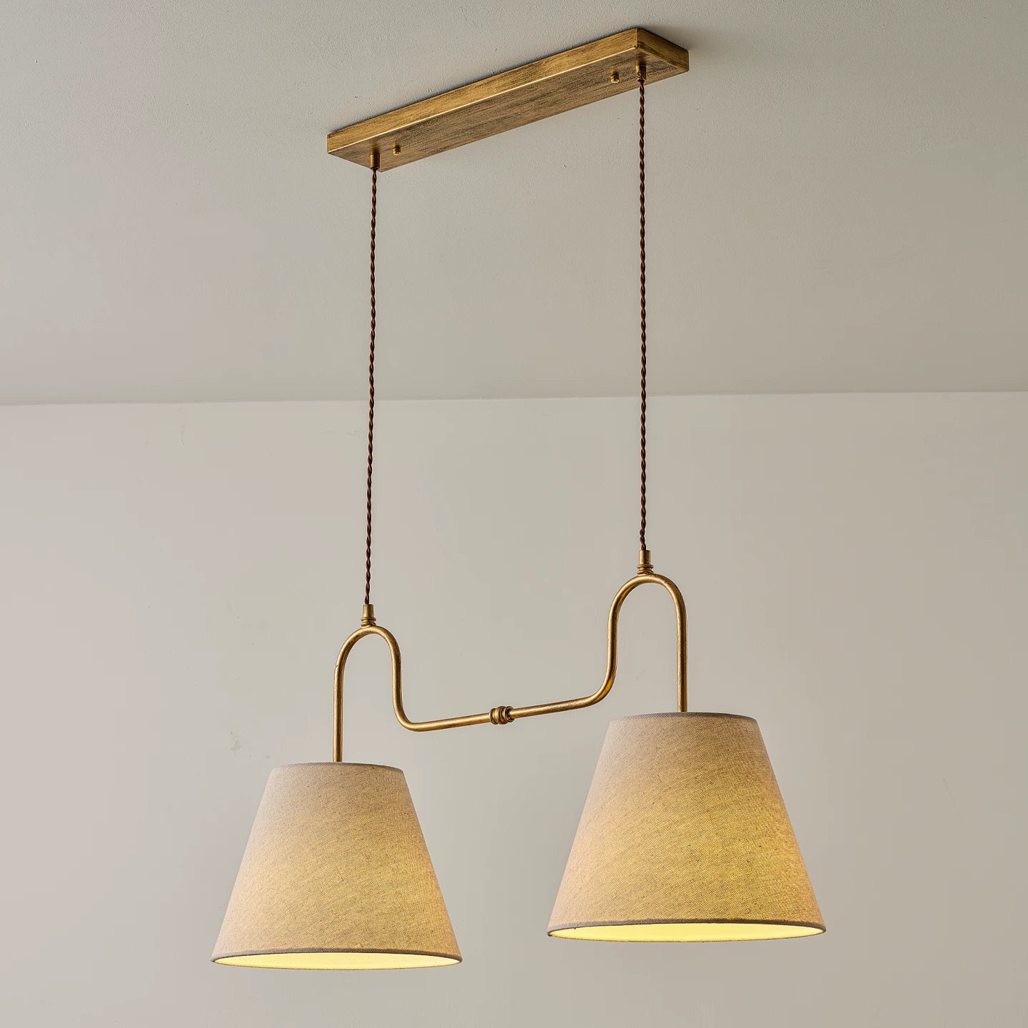 Althea Linen Dual Island Pendant Lamp