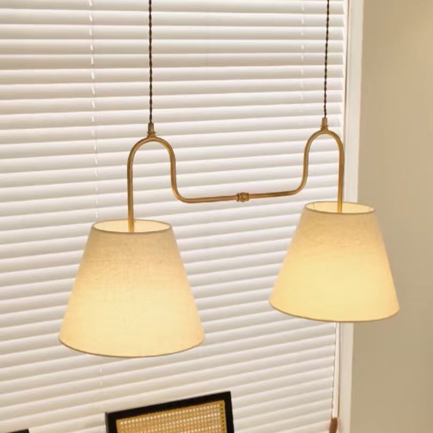Althea Linen Dual Island Pendant Lamp