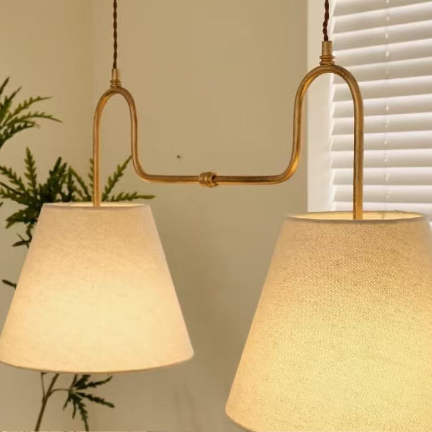 Althea Linen Dual Island Pendant Lamp