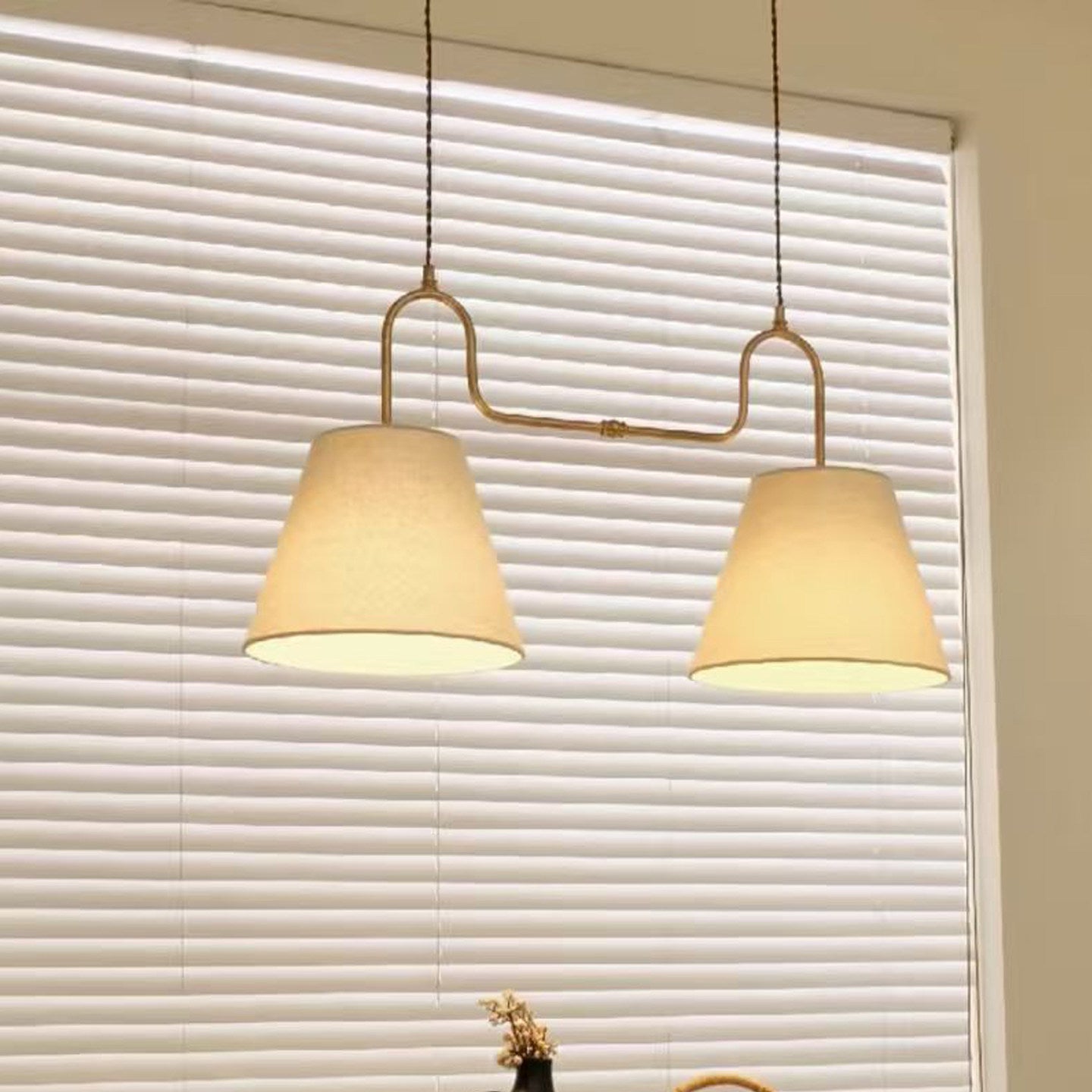 Althea Linen Dual Island Pendant Lamp