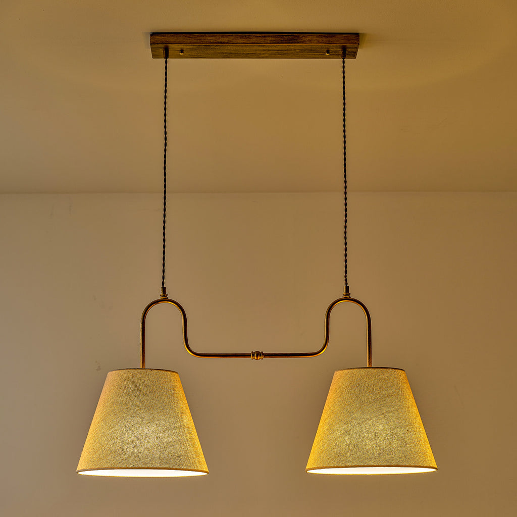 Althea Linen Dual Island Pendant Lamp
