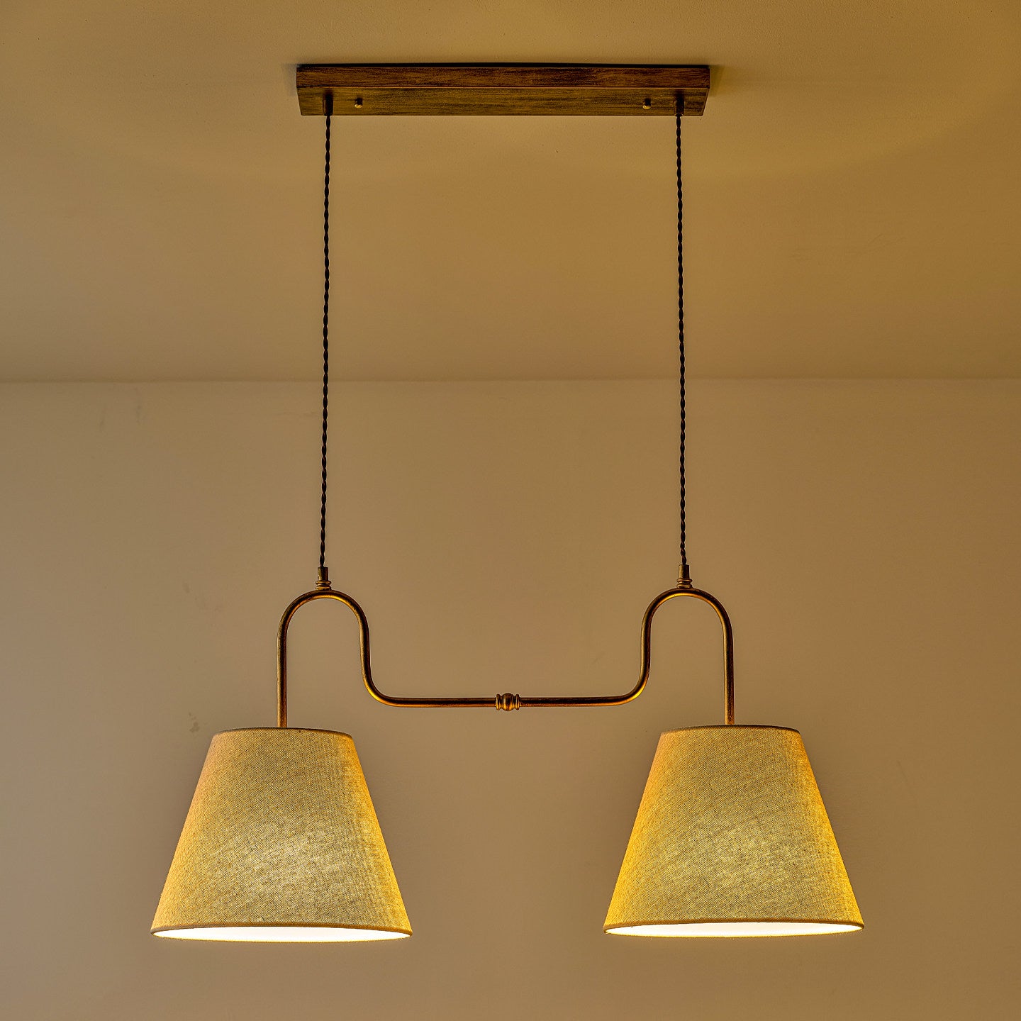 Althea Linen Dual Island Pendant Lamp