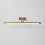 Side View of Modern Brass Picture Light on White Background