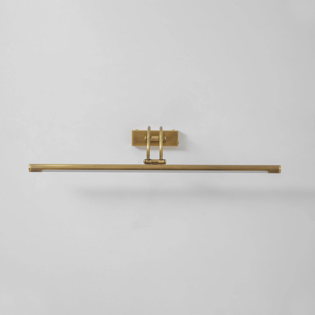 Modern Brass Picture Light Front View Studio Display
