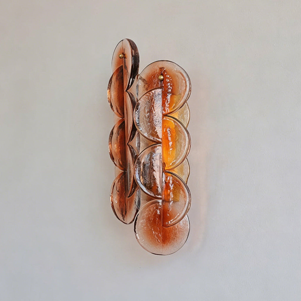 Amber Interlocking Disc Wall Sconce