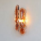 Amber Interlocking Disc Wall Sconce