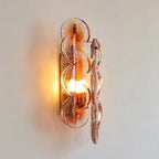 Amber Interlocking Disc Wall Sconce