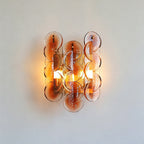 Amber Interlocking Disc Wall Sconce