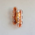 Amber Interlocking Disc Wall Sconce