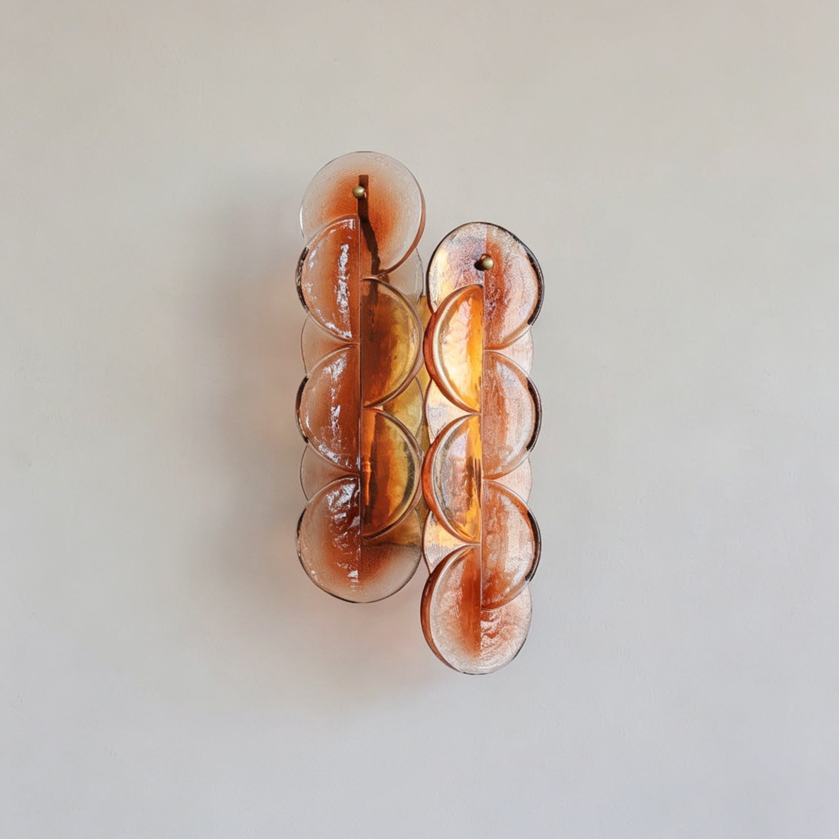 Amber Interlocking Disc Wall Sconce