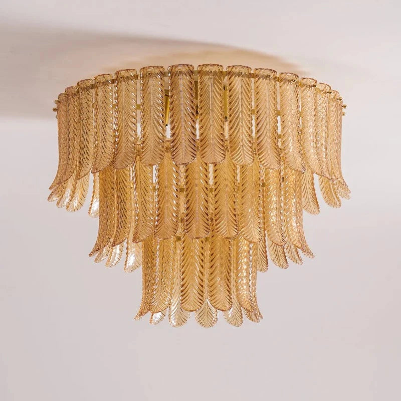 Amber Crystal Waterfall Sconce