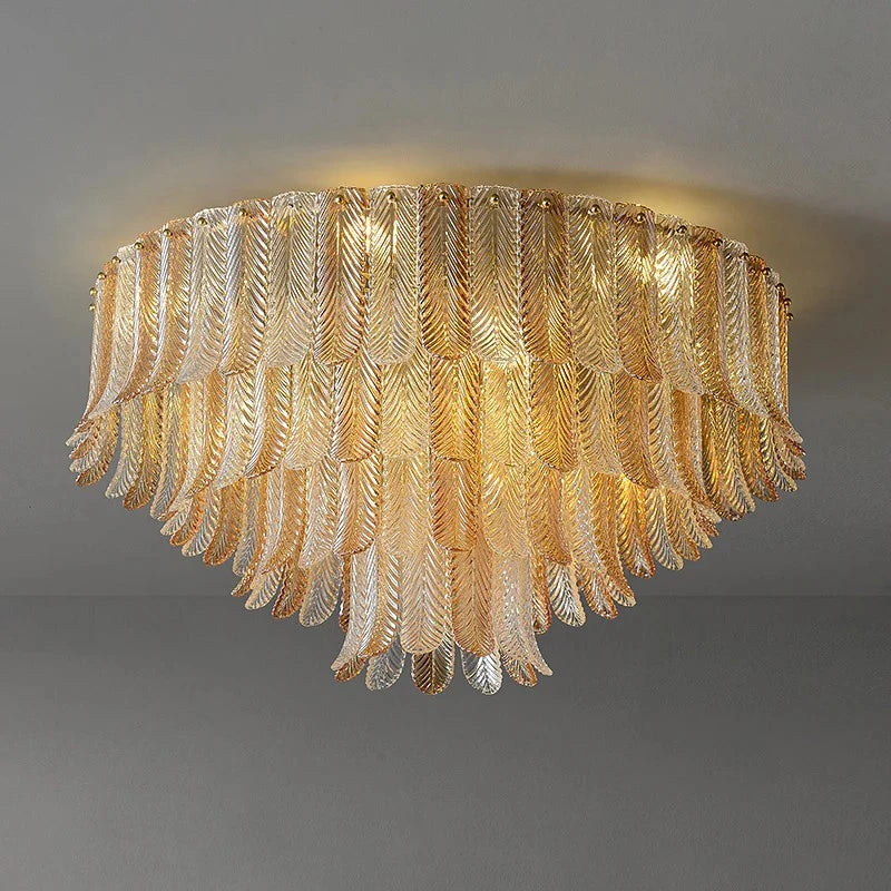 Amber Crystal Waterfall Sconce