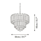 Amber Glass Prism Tiered Chandelier