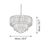 Amber Glass Prism Tiered Chandelier