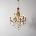 Brass Crystal Chandelier Studio Product Shot