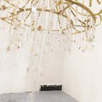 Close Up View of Cascading Crystal Drops