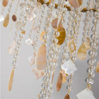 Detail View of Glowing Crystals and Drops