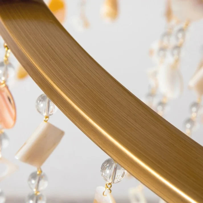 Detail View of Brushed Brass Ring Structure
