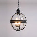 Matte Black Globe Glass Chandelier Studio Shot