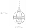 Antique Brass Globe Pendant