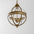 Antique Brass Globe Pendant