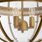 Antique Brass Globe Pendant