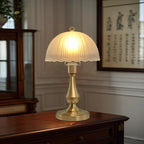 Antique Brass Scalloped Desk Light
