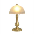 Antique Brass Scalloped Desk Light