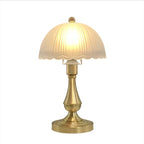 Antique Brass Scalloped Desk Light