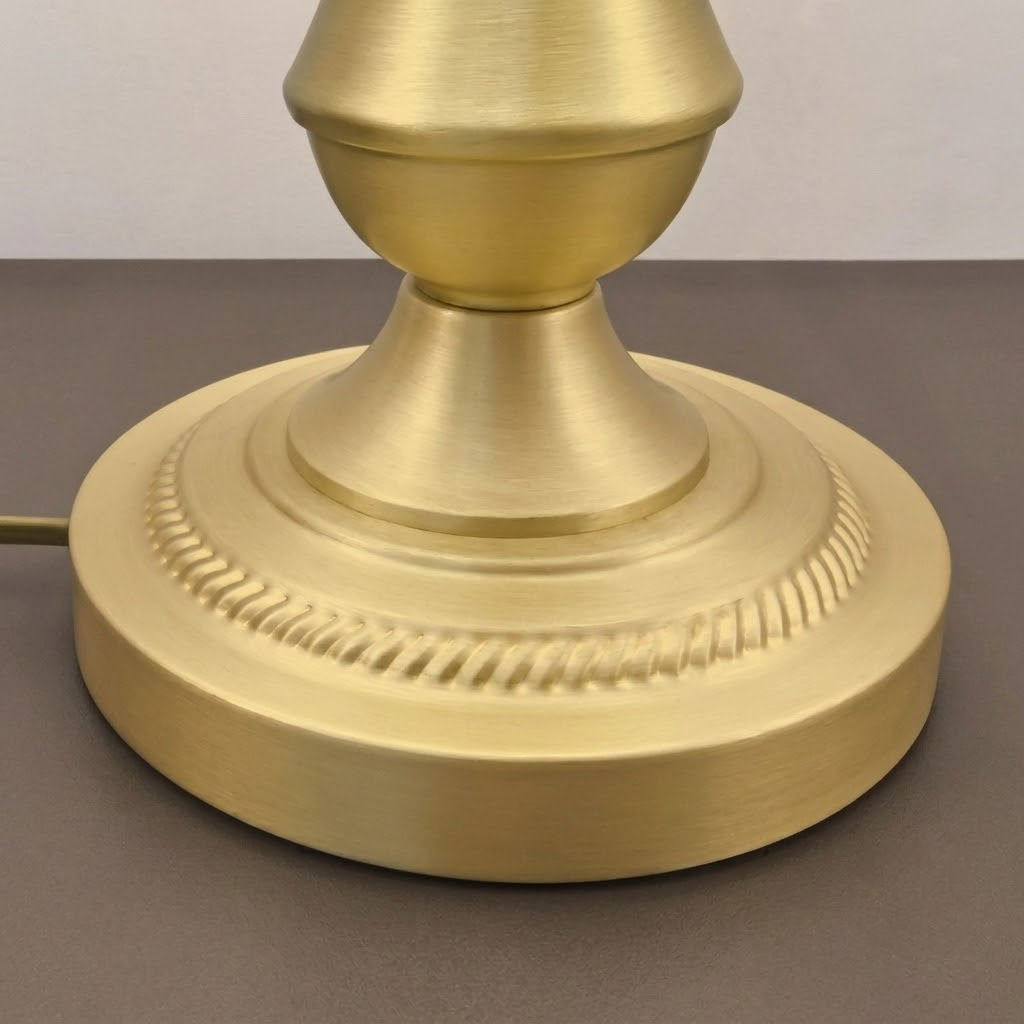 Antique Brass Scalloped Desk Light