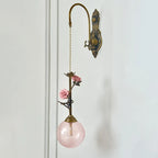 Antique Bronze Rose Wall Sconce