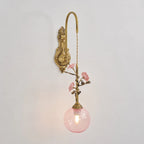 Antique Bronze Rose Wall Sconce