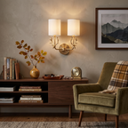 Antler Brass Double Wall Sconce