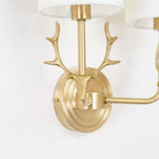 Antler Brass Double Wall Sconce