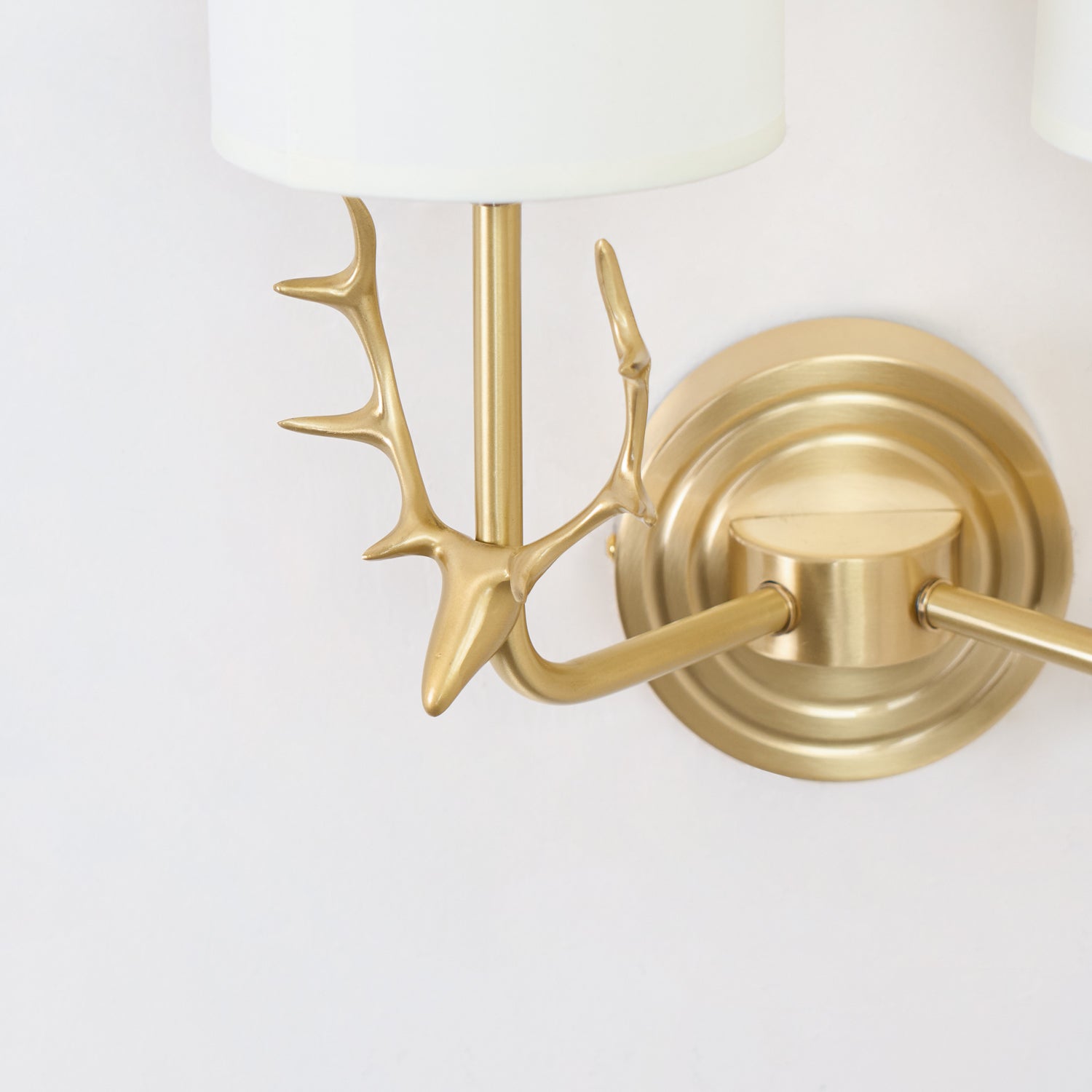 Antler Brass Double Wall Sconce