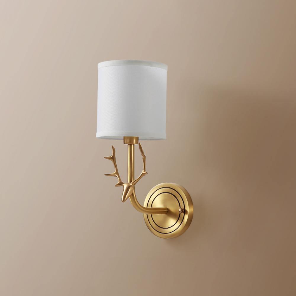 Antler Brass Double Wall Sconce