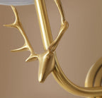 Antler Brass Double Wall Sconce