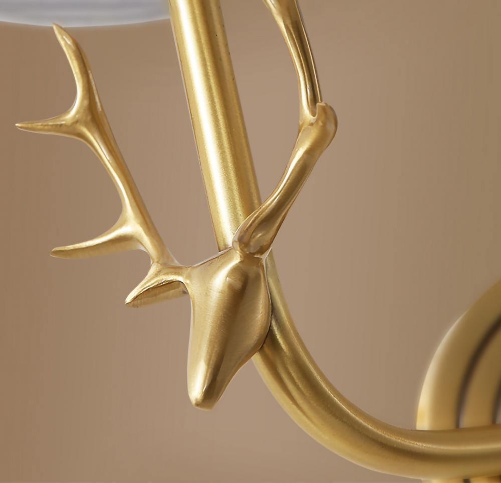 Antler Brass Double Wall Sconce