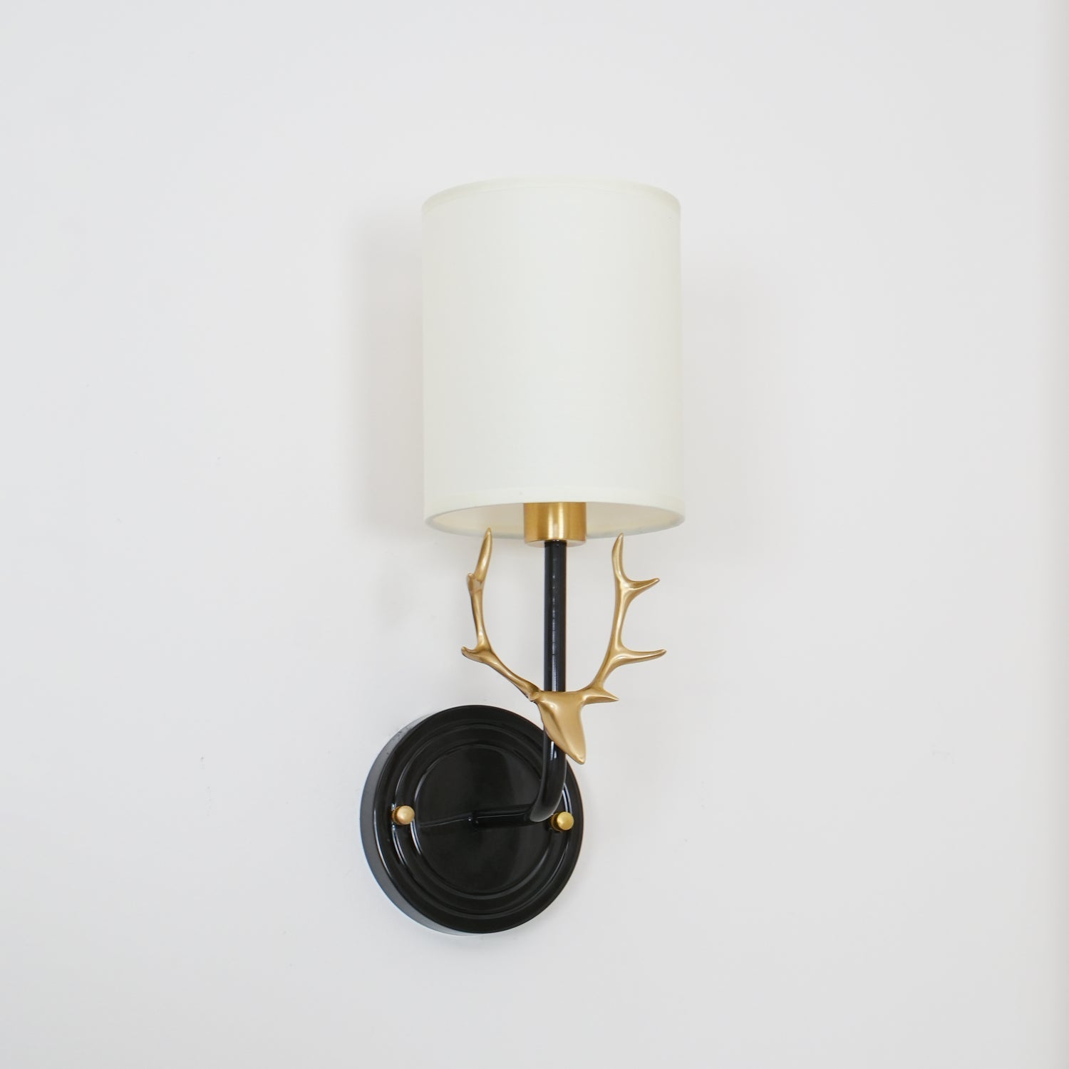 Antler Brass Double Wall Sconce