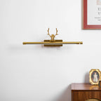 Vintage Brass Antler Wall Light Studio Display