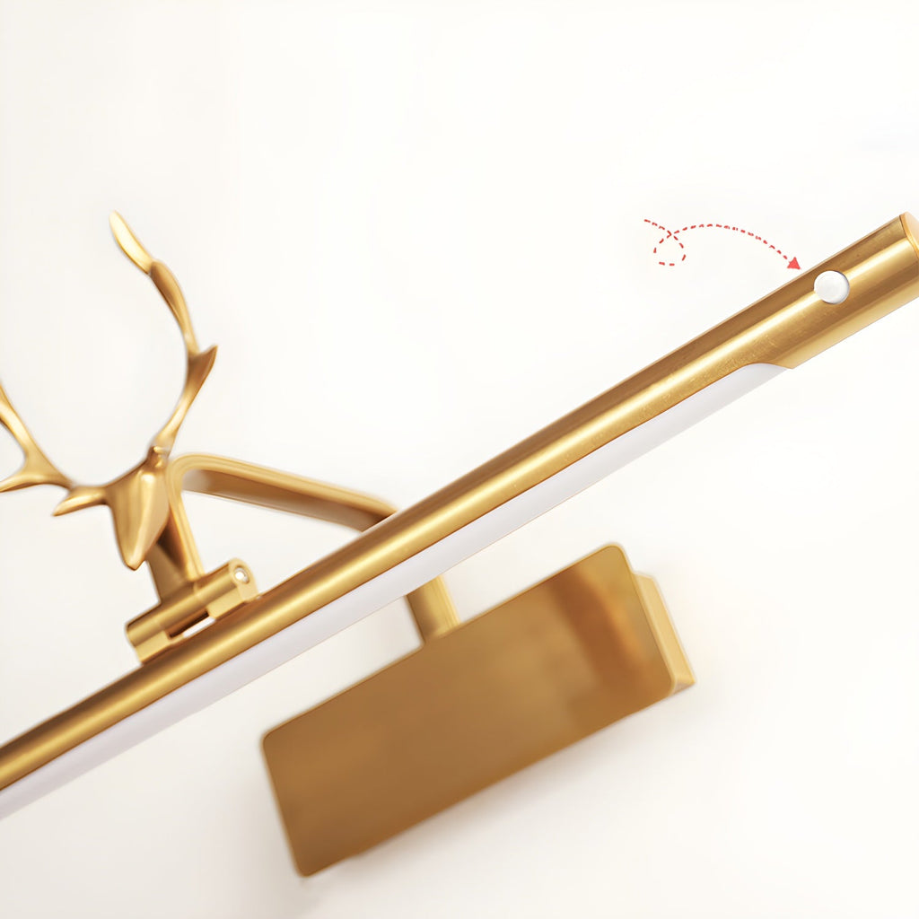 Antler Brass Picture Sconce