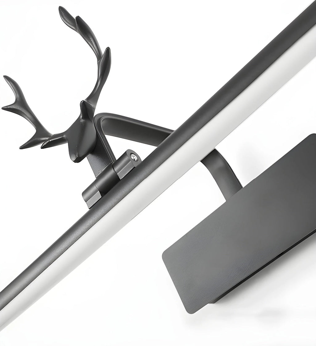 Close Up View of Black Antler Picture Light Shade
