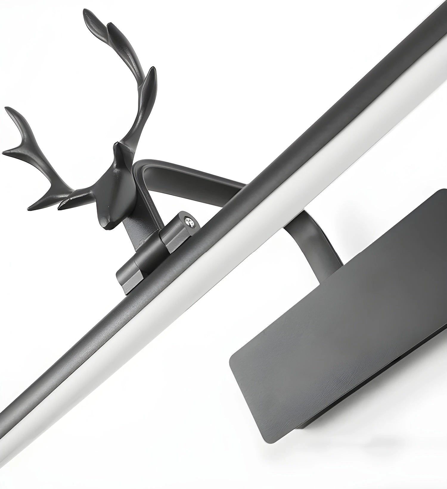 Close Up View of Black Antler Picture Light Shade