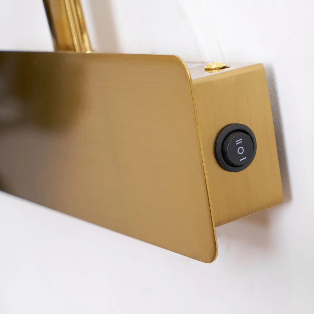 Detail View of Power Switch on Picture Light Base
