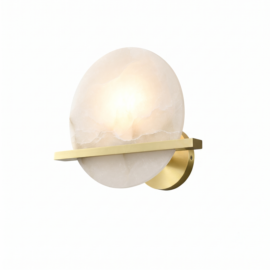 Anya Alabaster Disc Sconce