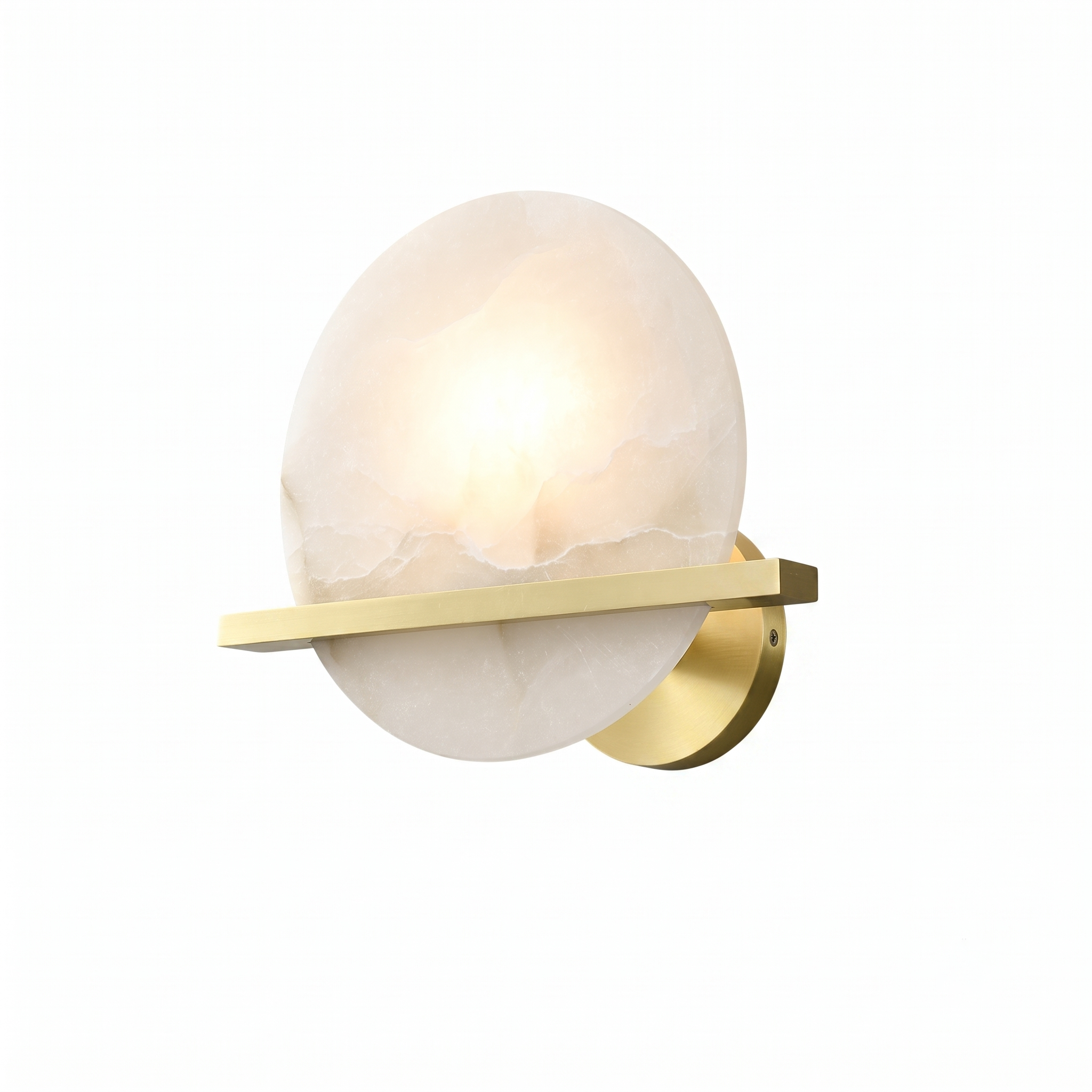 Anya Alabaster Disc Sconce