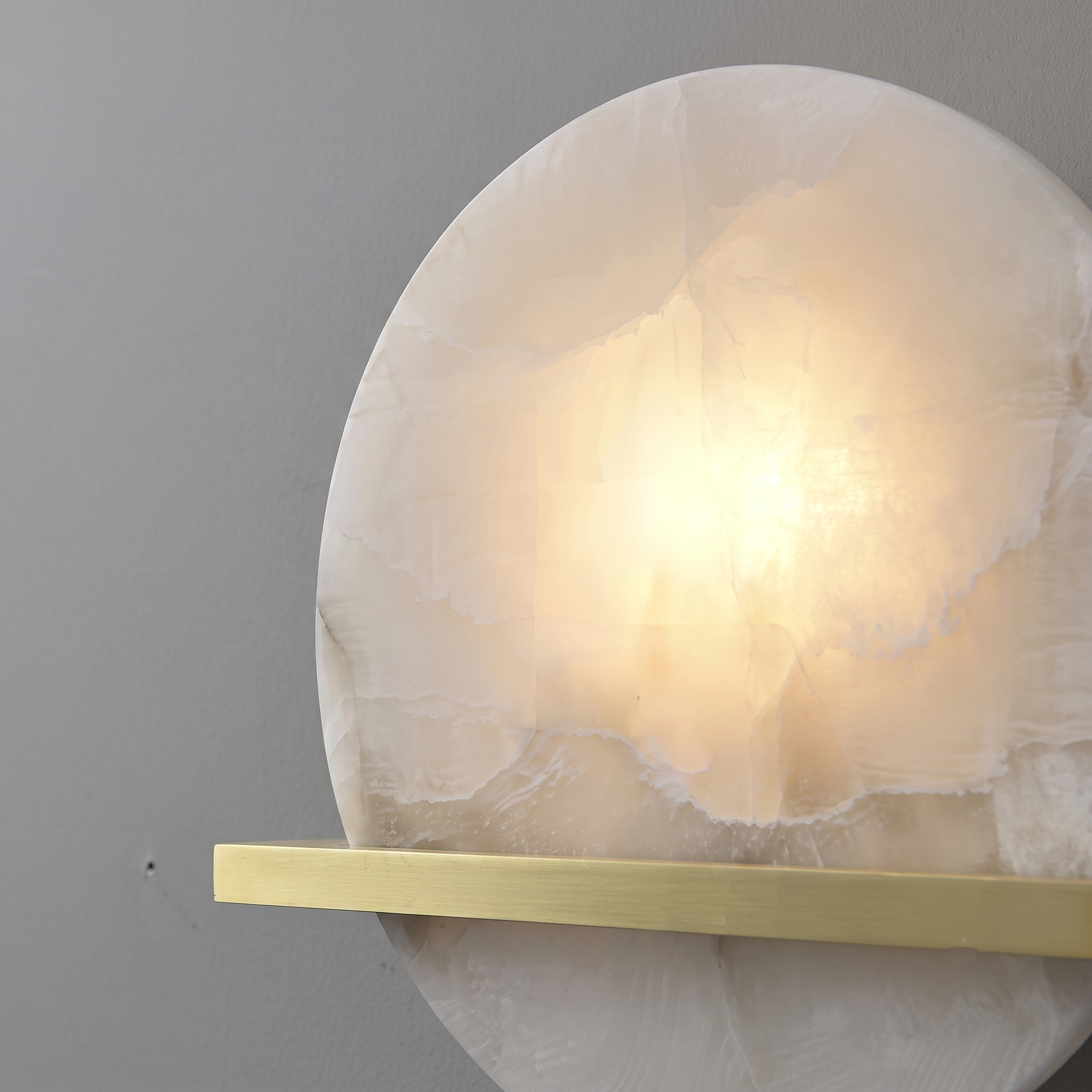 Anya Alabaster Disc Sconce