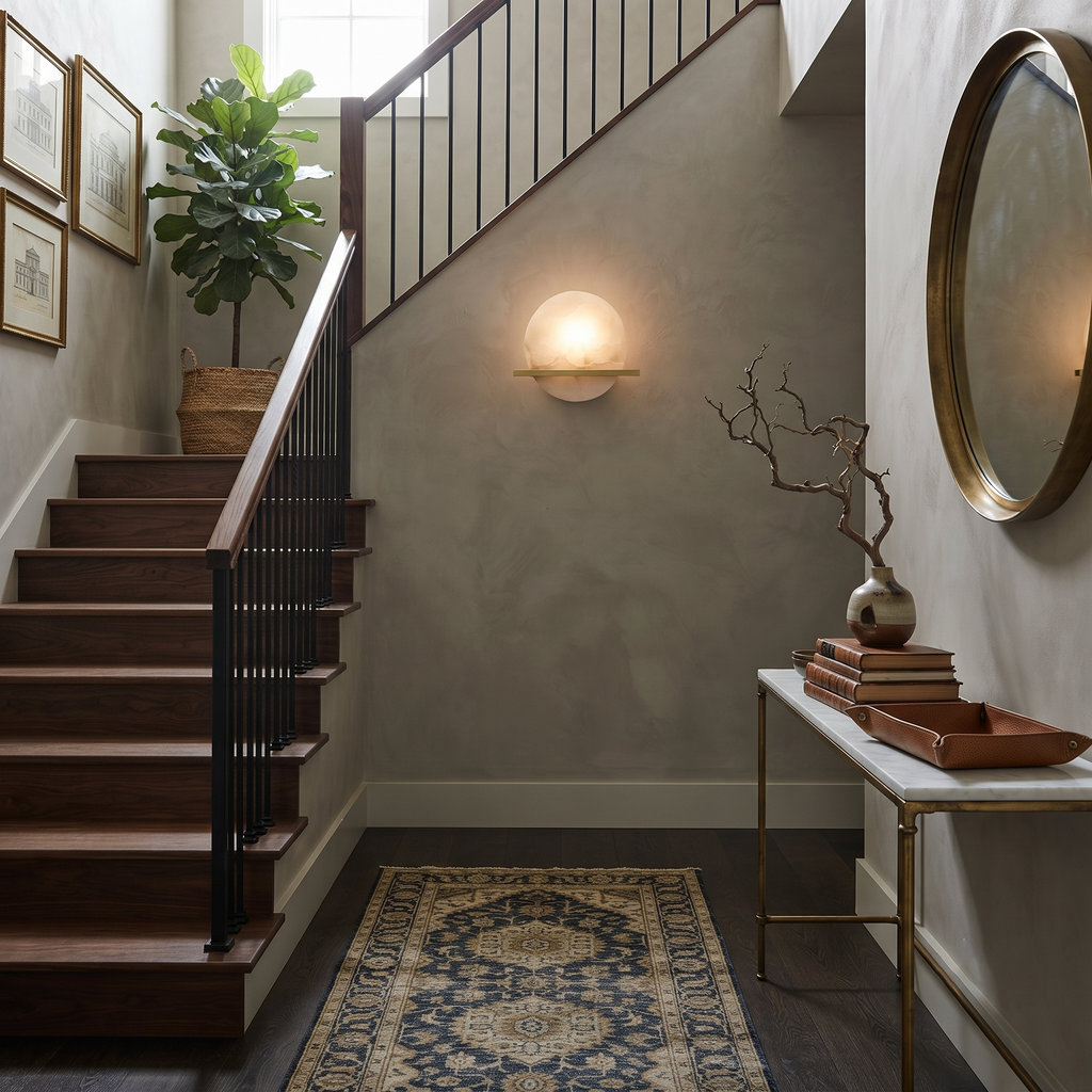 Anya Alabaster Disc Sconce