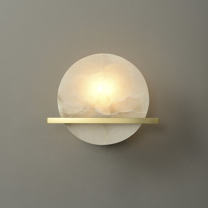 Anya Alabaster Disc Sconce