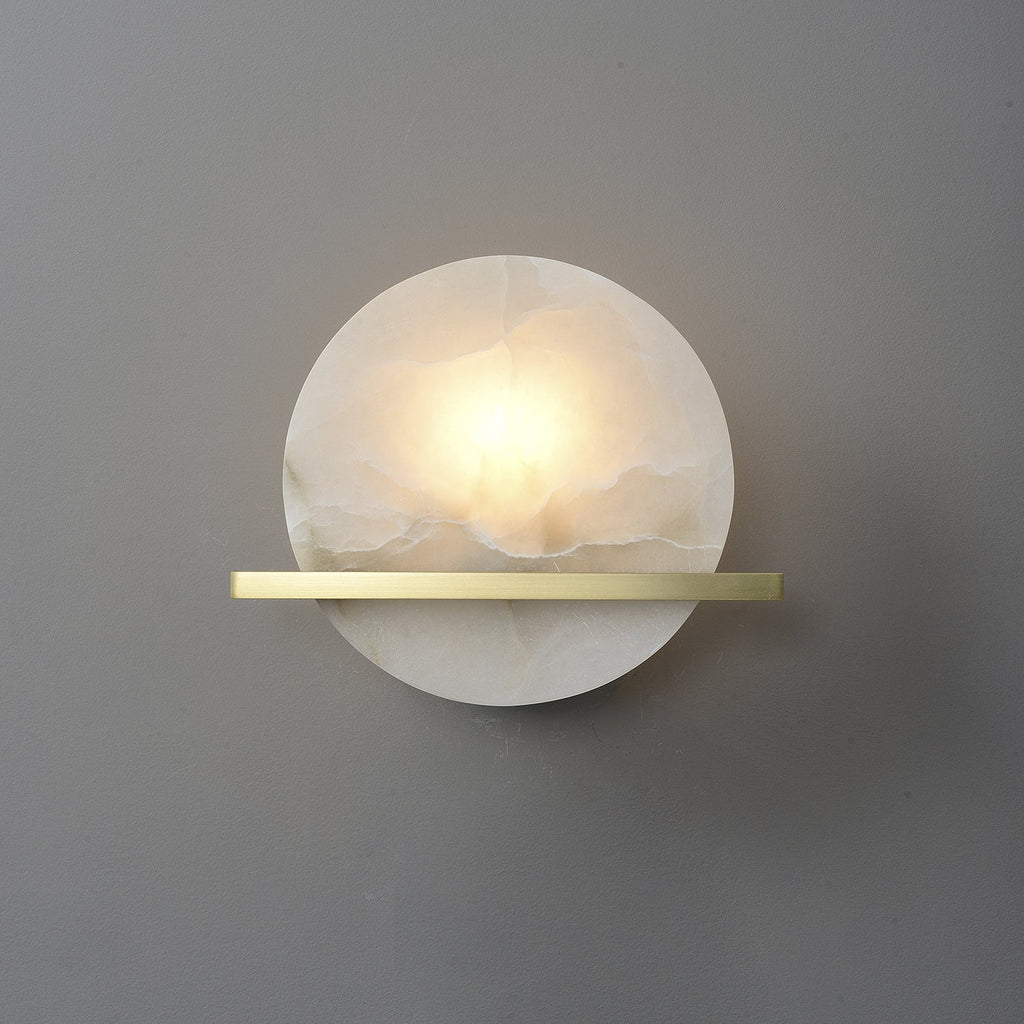 Anya Alabaster Disc Sconce